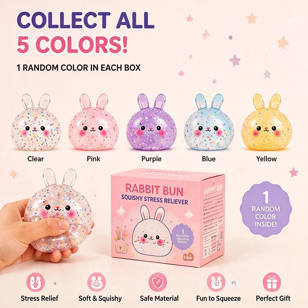 Desk Setup Gadgets - ASMR Tacky Texture Kawaii Bunny Steamed