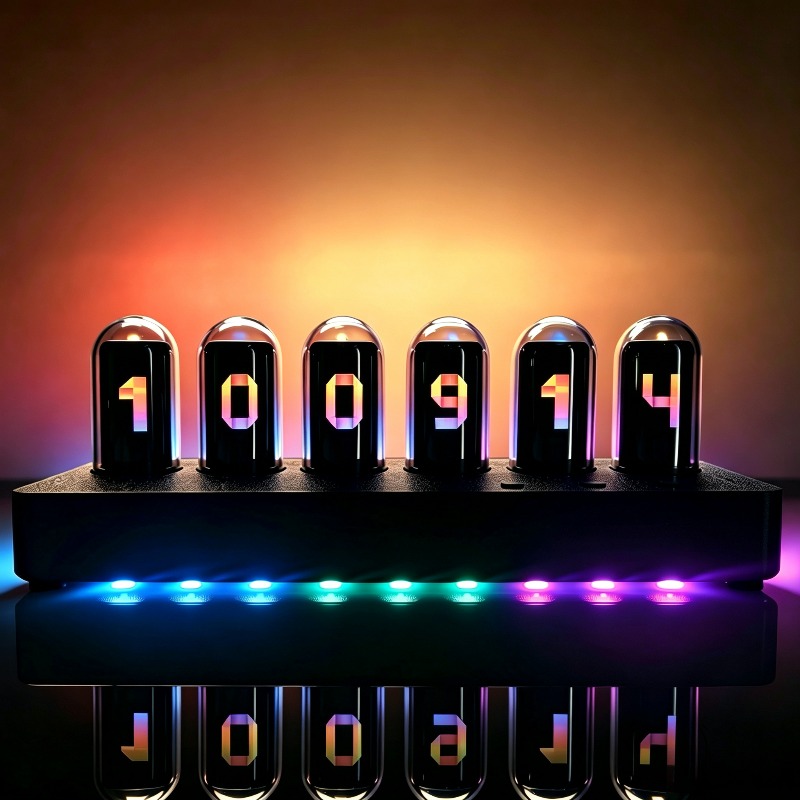 Desk Setup Simulator - IPS‑Simulated Nixie Tube Clocks Minimalist Artistic