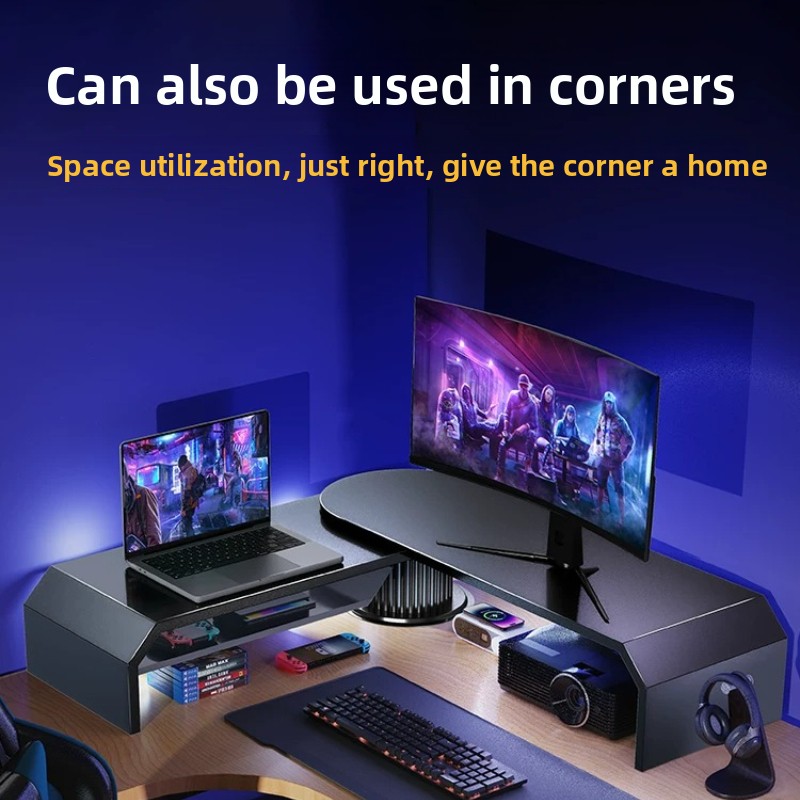 Dual Monitor Desk Setup - Gaming Dual Monitor Stand Office Screen