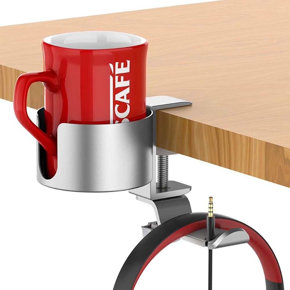 Desk Setup Gaming - 360° Rotating Desk Headphone Holder with