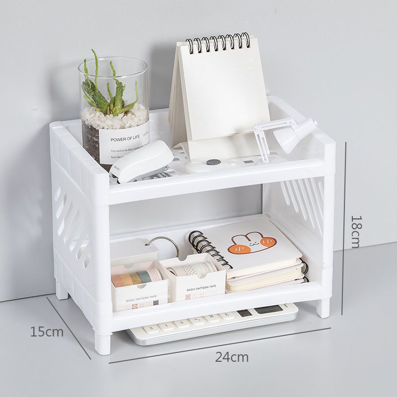 Desk Setup Home Office - Desktop Storage Rack Multi-Layer Stationery Organizer