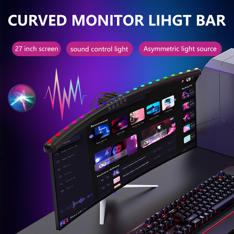 Setup RGBIC Monitor Light Bar  - đánh giá và giá Desk Setup Gadgets