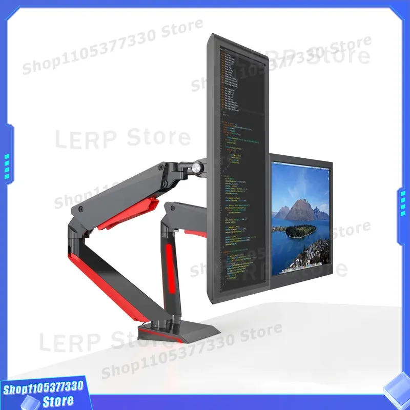 Aluminum Dual Monitor Arm 15 t - đánh giá và giá Dual Monitor Desk Setup