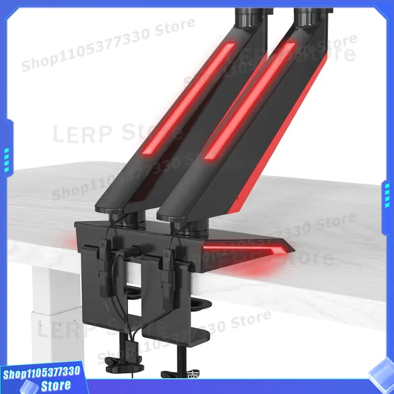 Aluminum Dual Monitor Arm 15 t - đánh giá và giá Dual Monitor Desk Setup