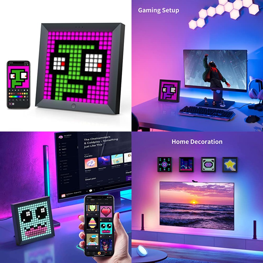 LED Light Pixel Display Panel  - đánh giá và giá Desk Setup Gaming