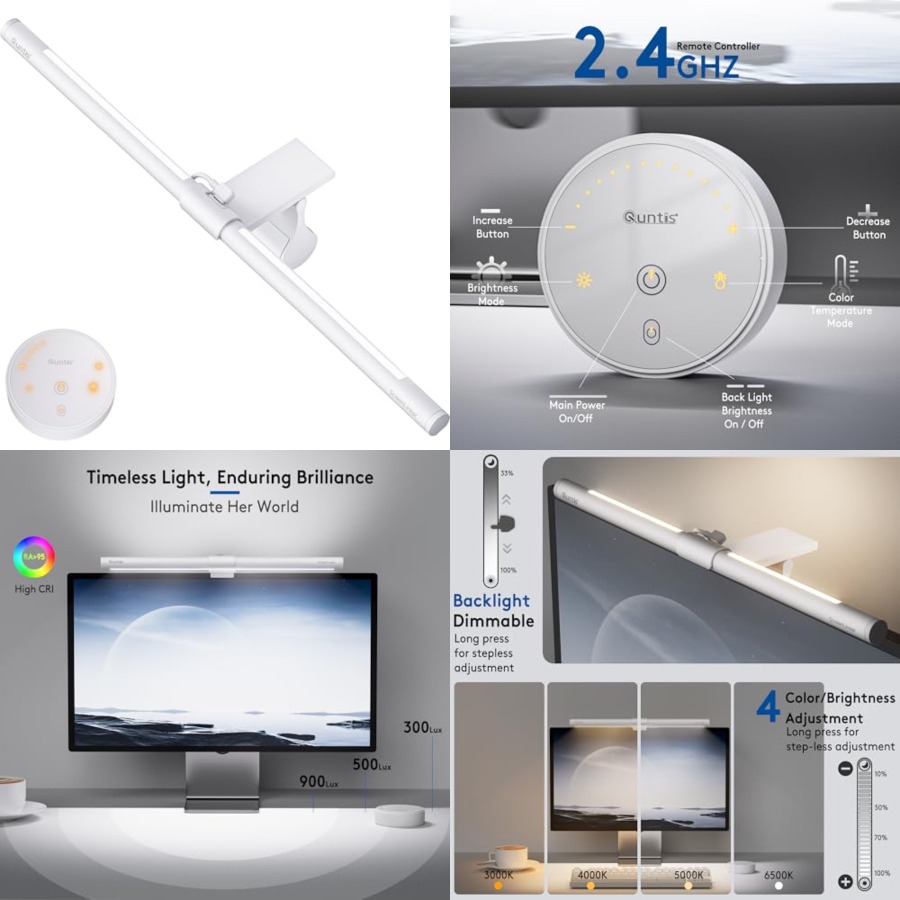 Monitor Light Bar with Remote, - đánh giá và giá Desk Setup Home Office