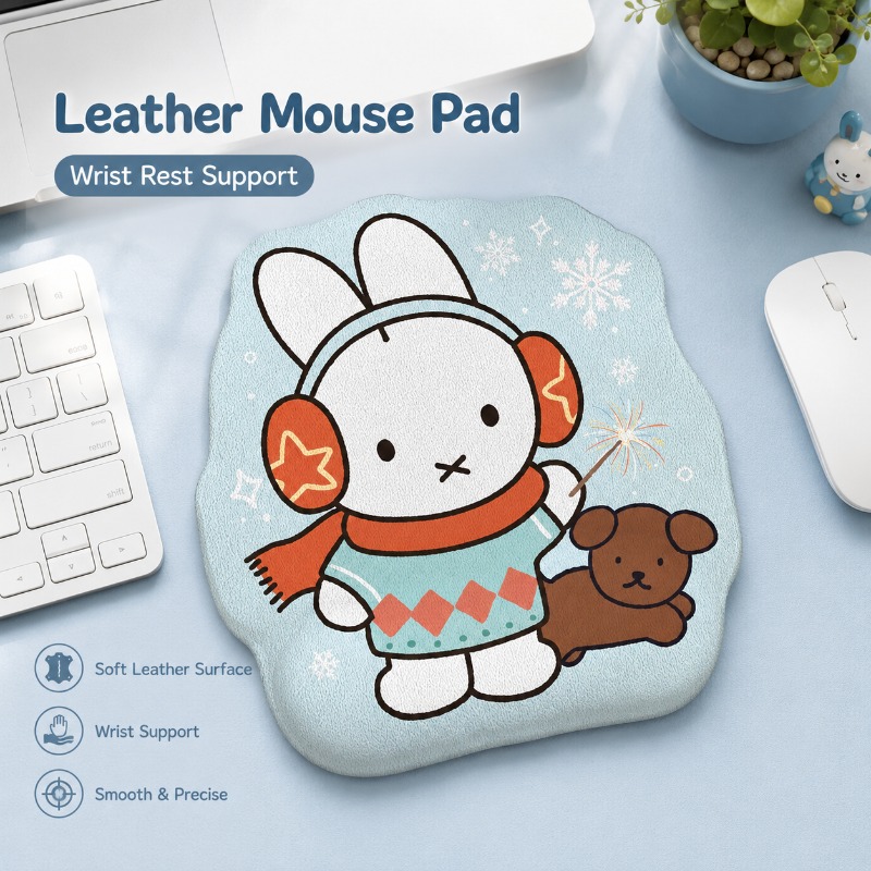 Anime Miffy Leather Mouse Pad  - đánh giá và giá Desk Setup In Office