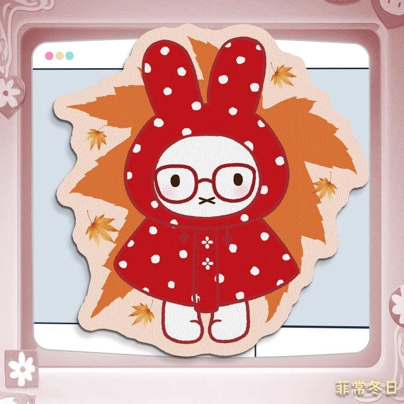 Anime Miffy Leather Mouse Pad  - đánh giá và giá Desk Setup In Office