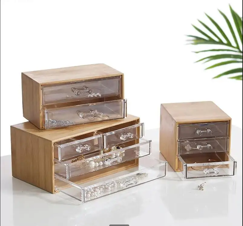 3-layer Bamboo Storage Box Dra - đánh giá và giá Drawer Organizer Bamboo