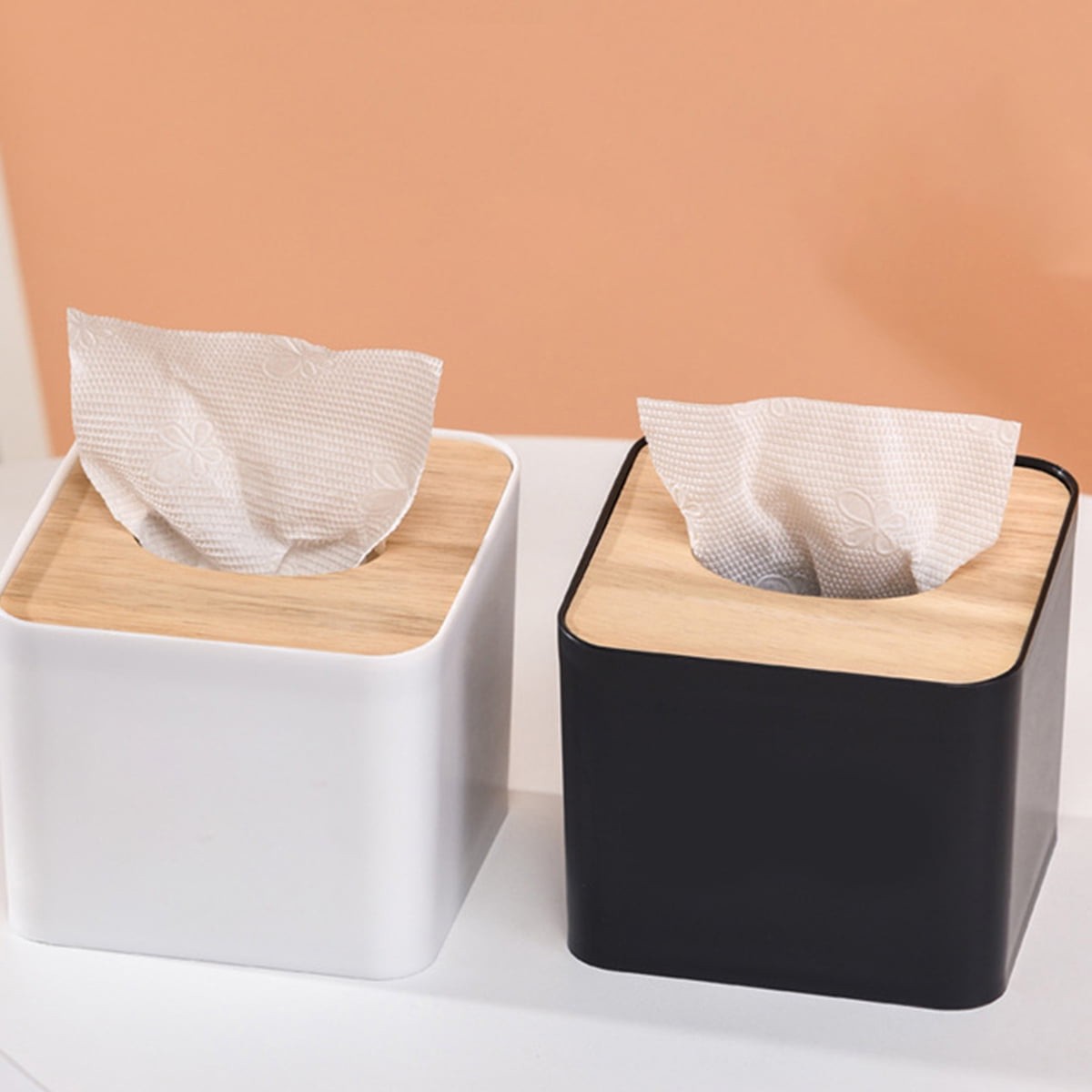 Plastic Tissue Box Wooden Lid  - đánh giá và giá Drawer Organizer Bamboo