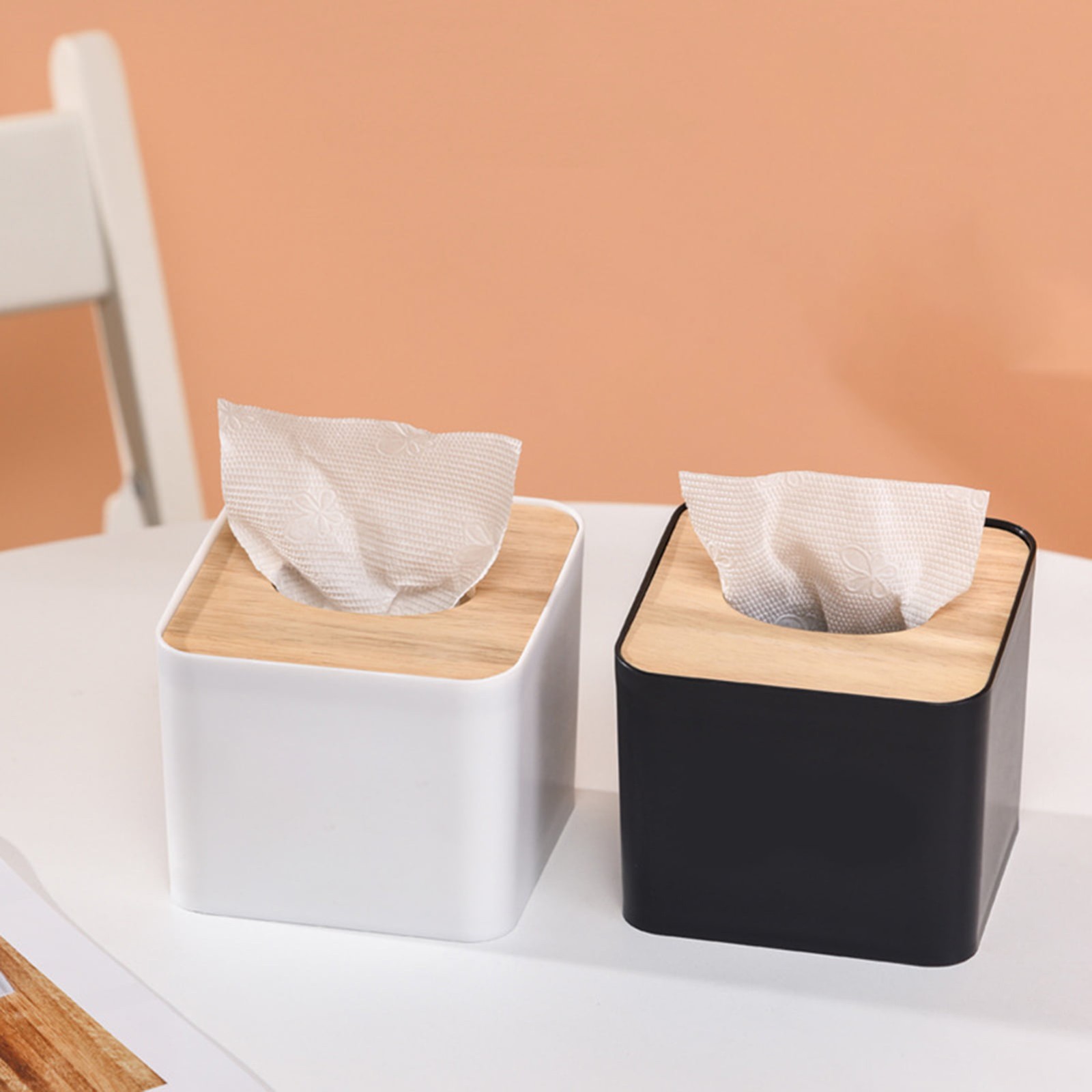 Plastic Tissue Box Wooden Lid  - đánh giá và giá Drawer Organizer Bamboo