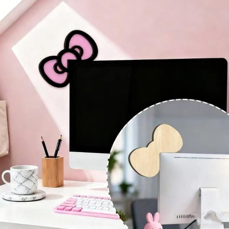 New 1/2Pcs Wooden Bowknot PC A - đánh giá và giá Desk Setup Gaming