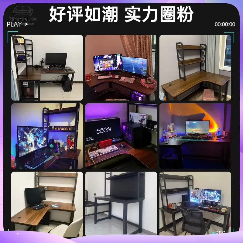Corner Gaming Desk Computer De - đánh giá và giá Dual Monitor Desk Setup