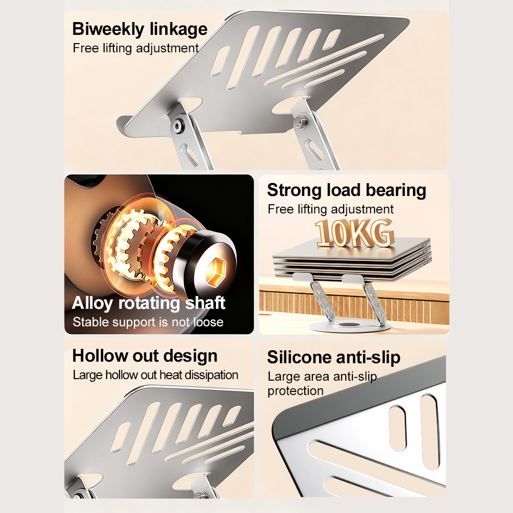 360° Rotating Laptop Stand Adj - đánh giá và giá Desk Setup Home Office