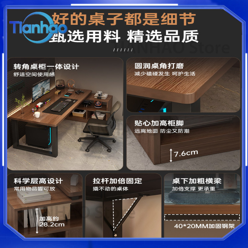 L Shaped Gaming Desk with Book - đánh giá và giá Dual Monitor Desk Setup