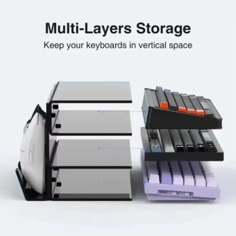 Keyboard Stand 3 Tier Acrylic  - đánh giá và giá Desk Setup Gaming