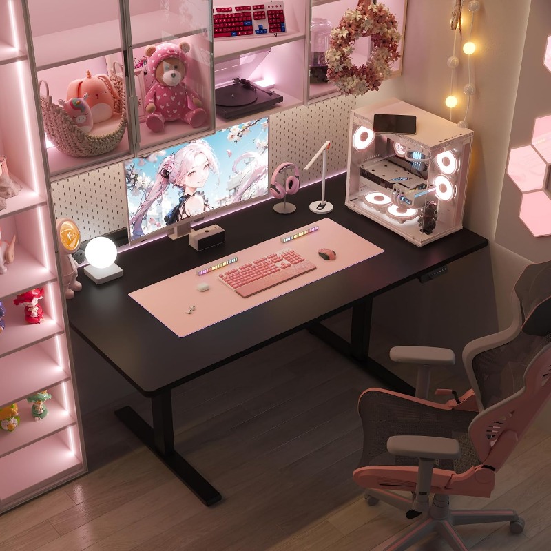 FLEXISPOT Electric Standing De - đánh giá và giá Dual Monitor Desk Setup