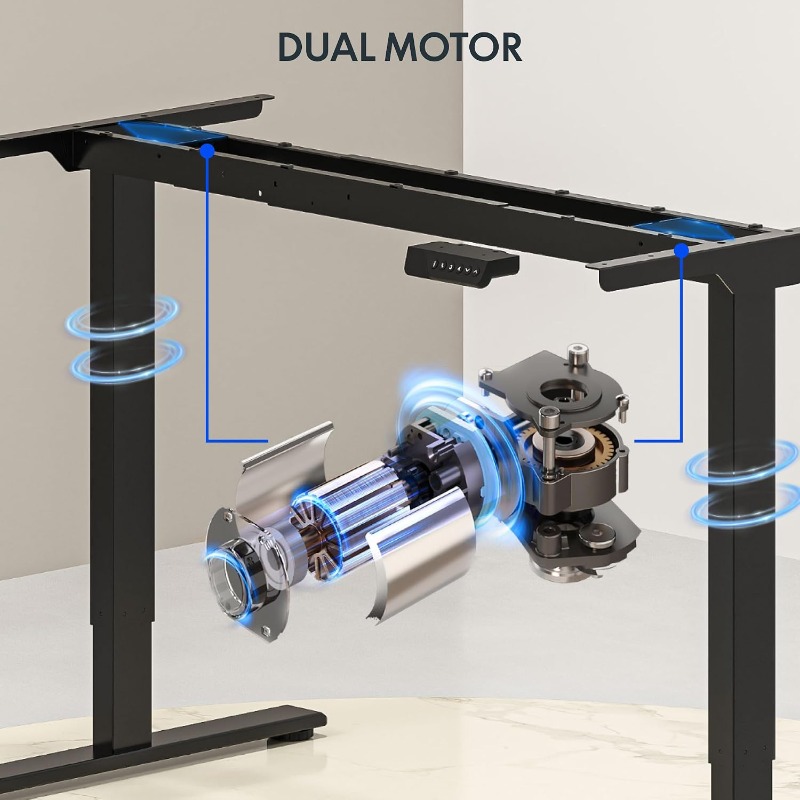 FLEXISPOT Electric Standing De - đánh giá và giá Dual Monitor Desk Setup