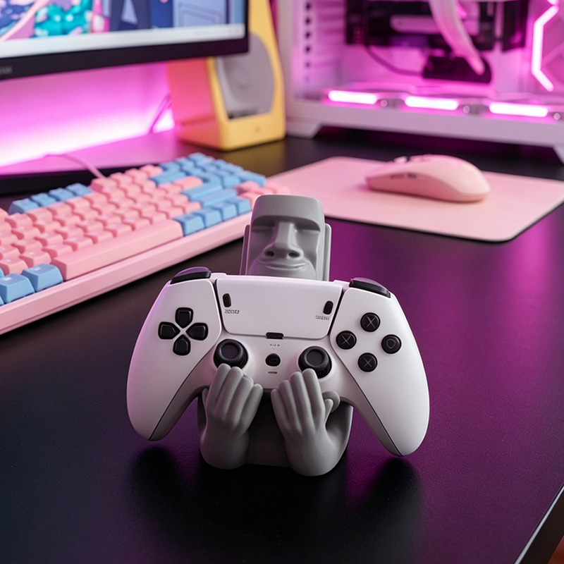 Moai Easter Island Resin Sculp - đánh giá và giá Desk Setup Xbox