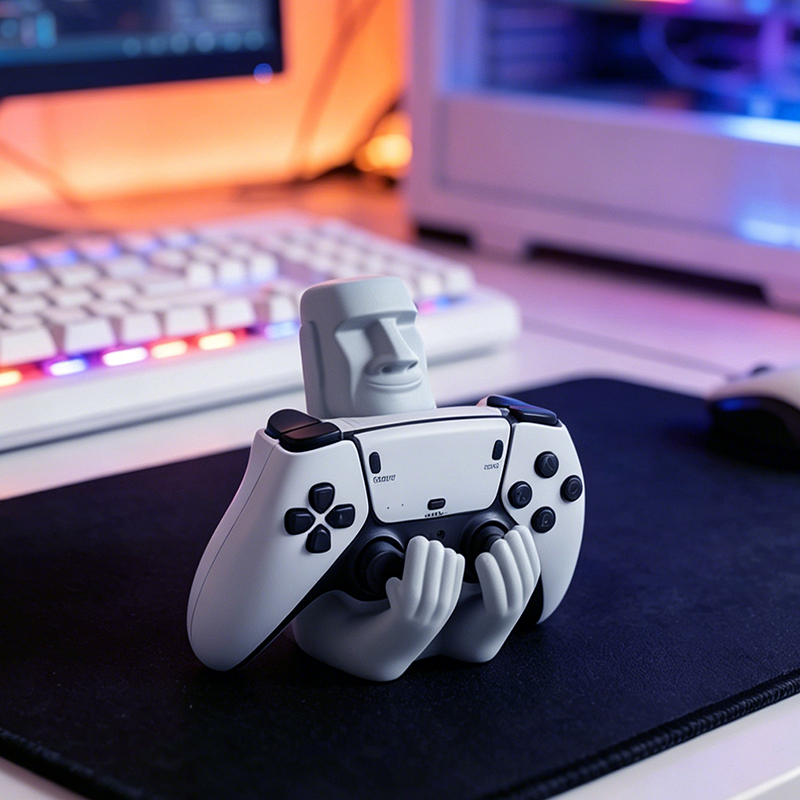 Moai Easter Island Resin Sculp - đánh giá và giá Desk Setup Xbox