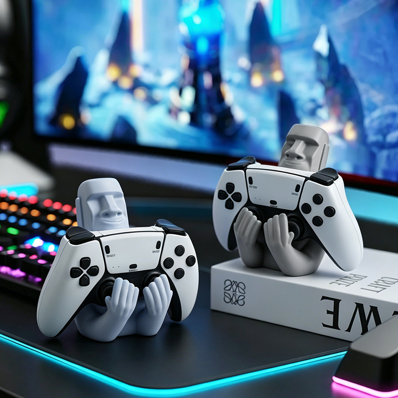 Moai Easter Island Resin Sculp - đánh giá và giá Desk Setup Xbox