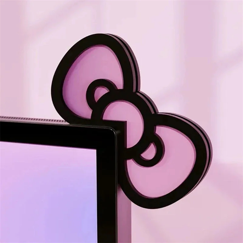 Kawaii Pink Acrylic Bow Monito - đánh giá và giá Desk Setup Home Office