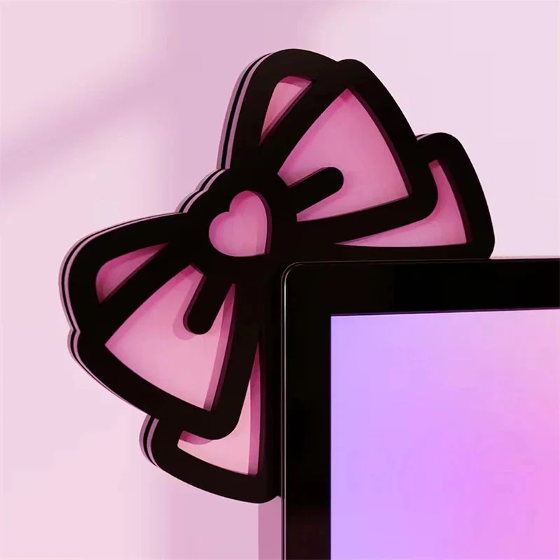 Kawaii Pink Acrylic Bow Monito - đánh giá và giá Desk Setup Home Office