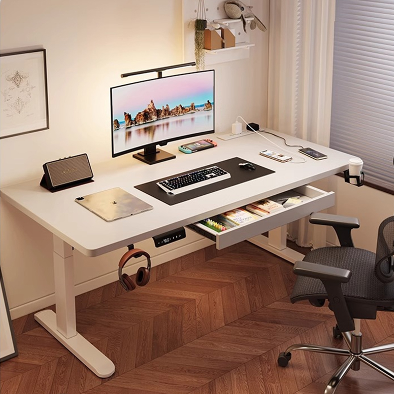 Modern Iron Dual Motor Electri - đánh giá và giá Dual Monitor Desk Setup