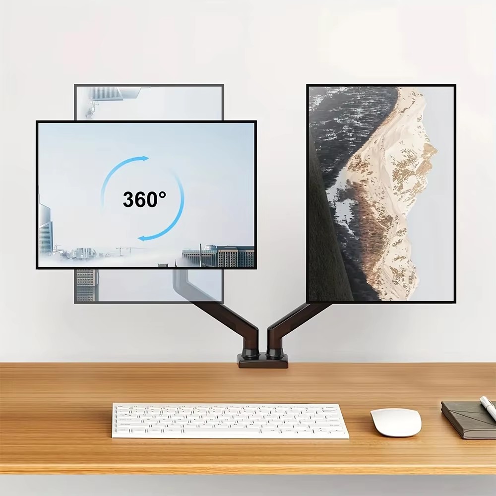 Dual Monitor Mount Stand Desk  - đánh giá và giá Dual Monitor Desk Setup