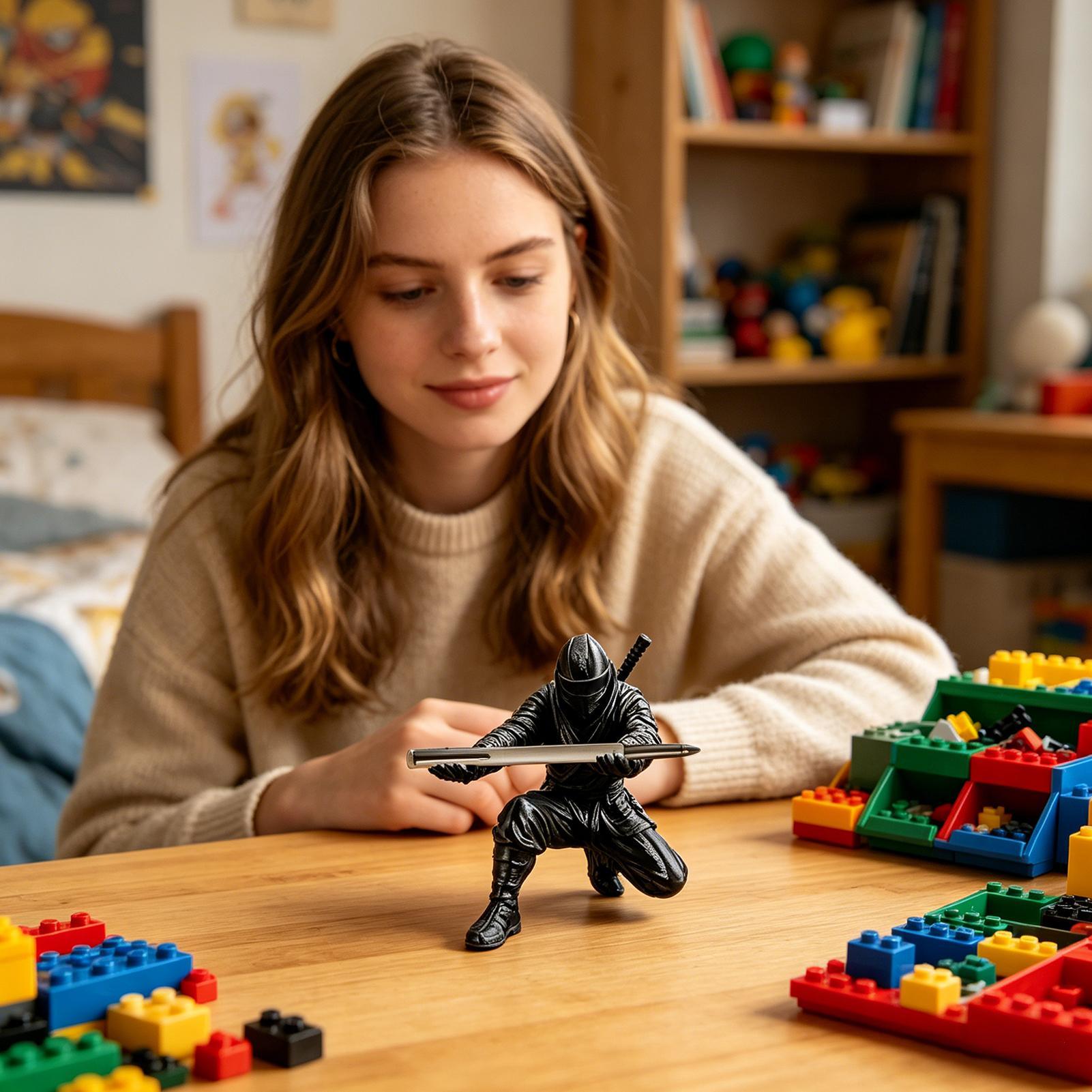 Ninja style Figure 3D Printed  - đánh giá và giá Desk Setup Home Office