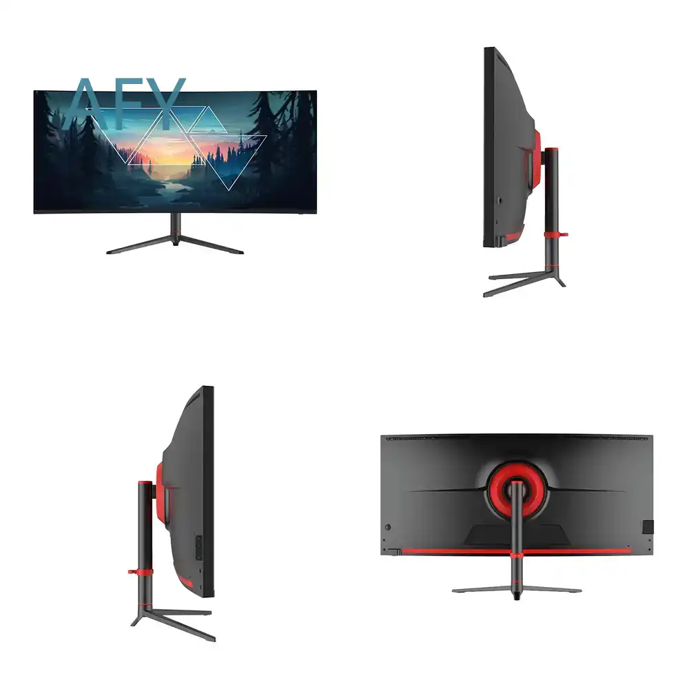 Flashworth 34 inch 4K curved g - đánh giá và giá Dual Monitor Desk Setup