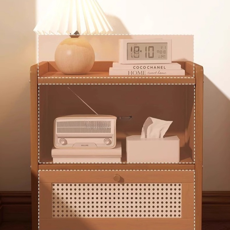 Bamboo Floor Bedside Cabinet,  - đánh giá và giá Drawer Organizer Bamboo