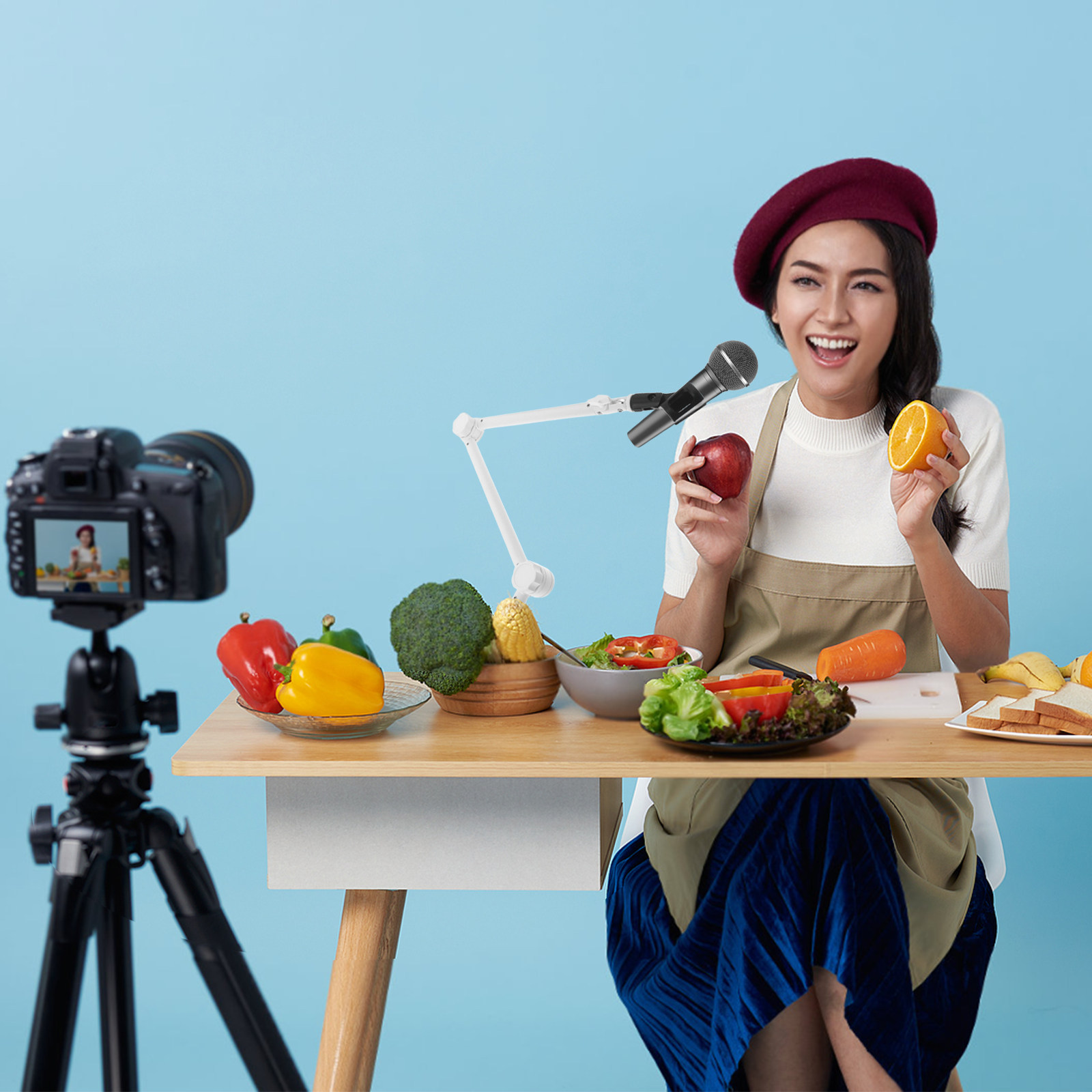 1Set Microphone Boom Arm White - đánh giá và giá Desk Setup Gaming