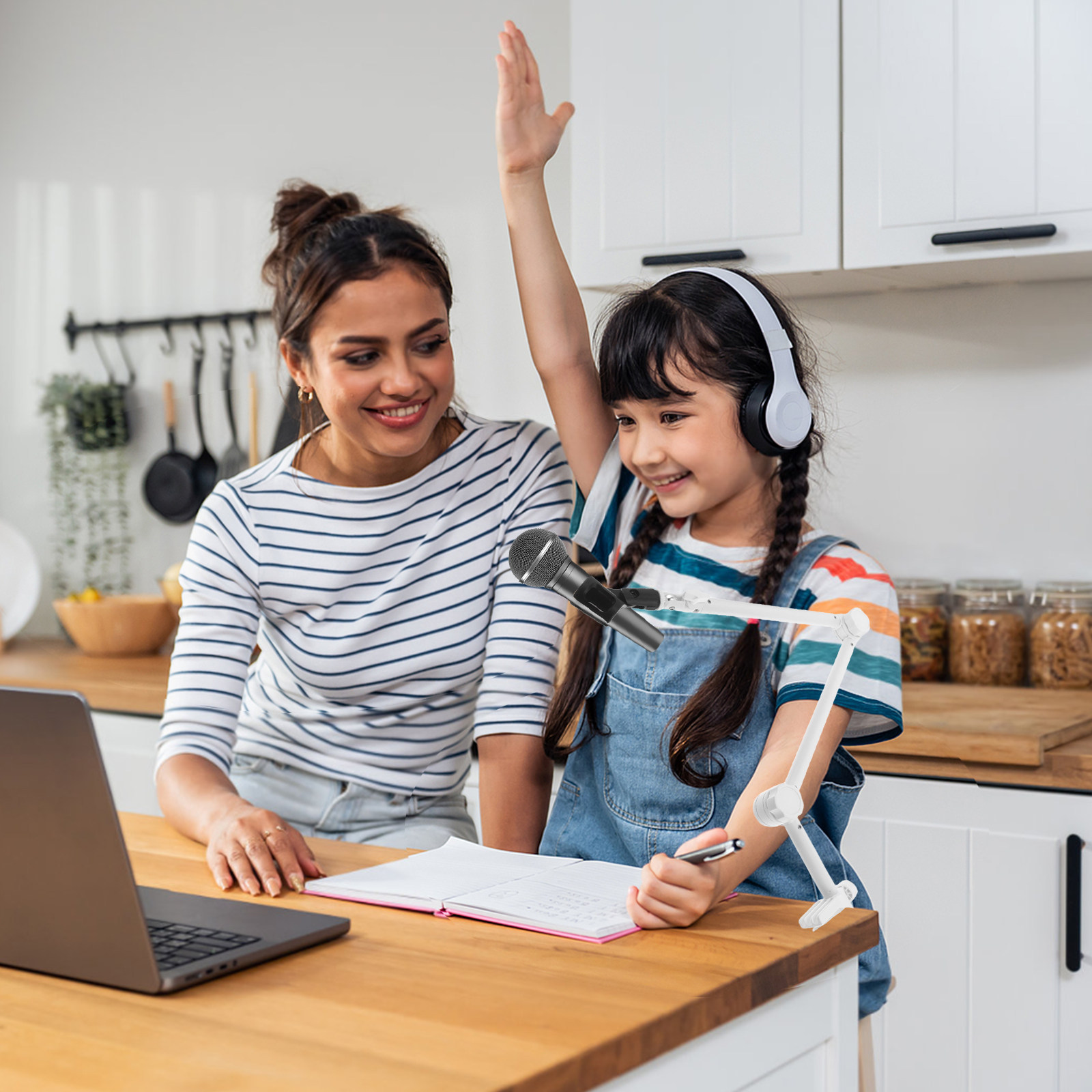 1Set Microphone Boom Arm White - đánh giá và giá Desk Setup Gaming