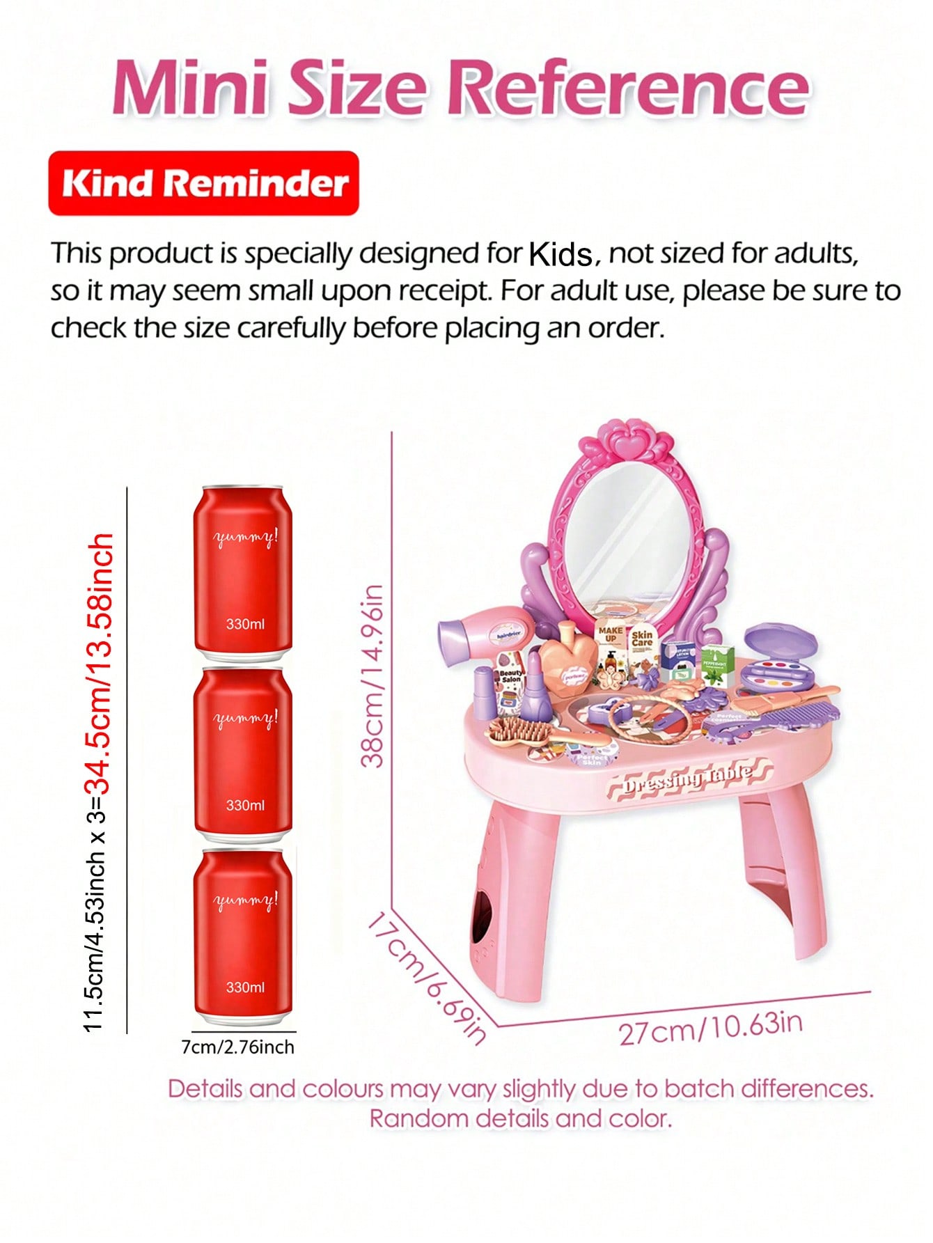 Kids Princess Vanity Dressing  - đánh giá và giá Desk Setup Girl