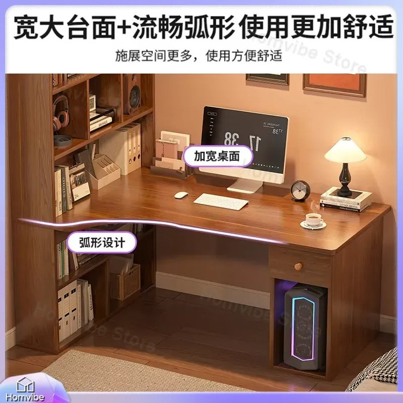 L Shaped Computer Desk with Bo - đánh giá và giá Dual Monitor Desk Setup
