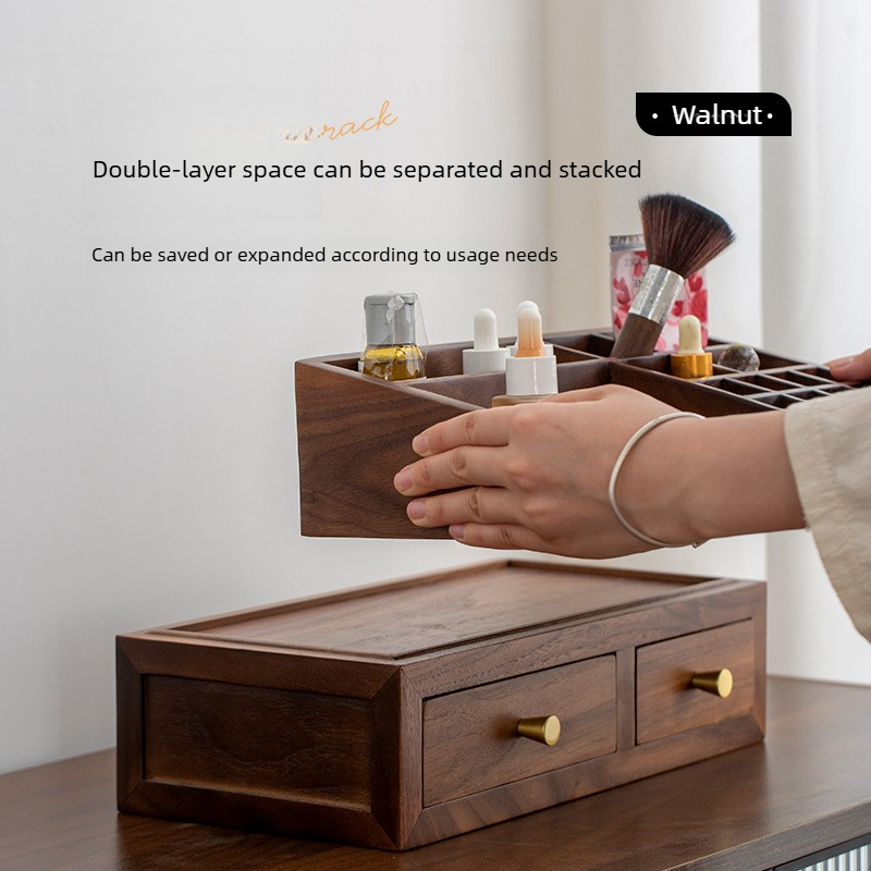 Solid Wood Double Layer Organi - đánh giá và giá Drawer Organizer Bamboo