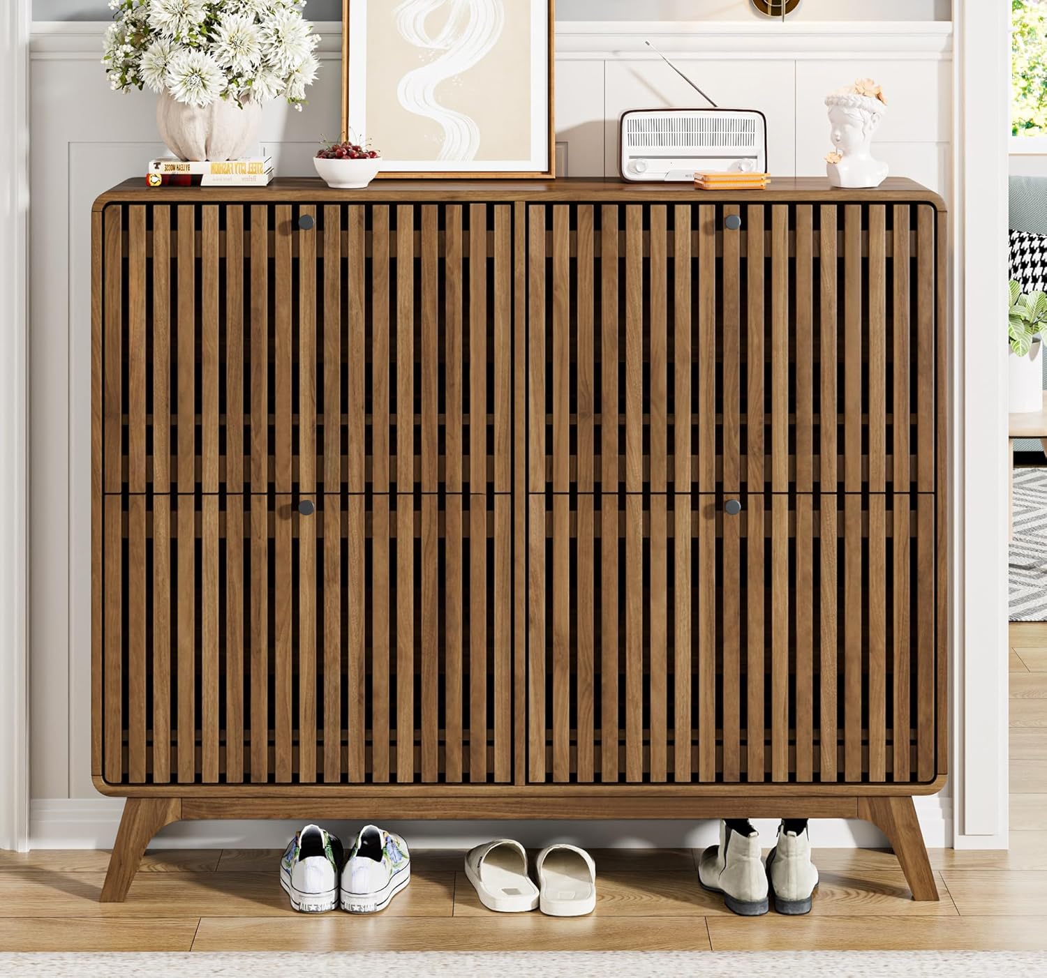 #Large Bamboo Shoe Cabinet wit - đánh giá và giá Drawer Organizer Bamboo