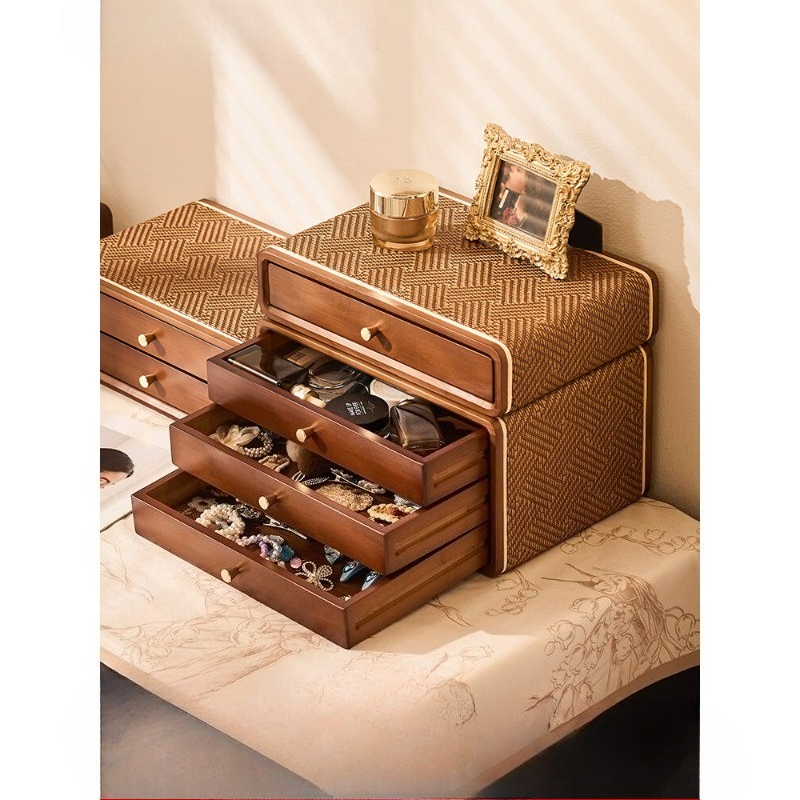 Vintage Drawer Desktop Organiz - đánh giá và giá Drawer Organizer Bamboo