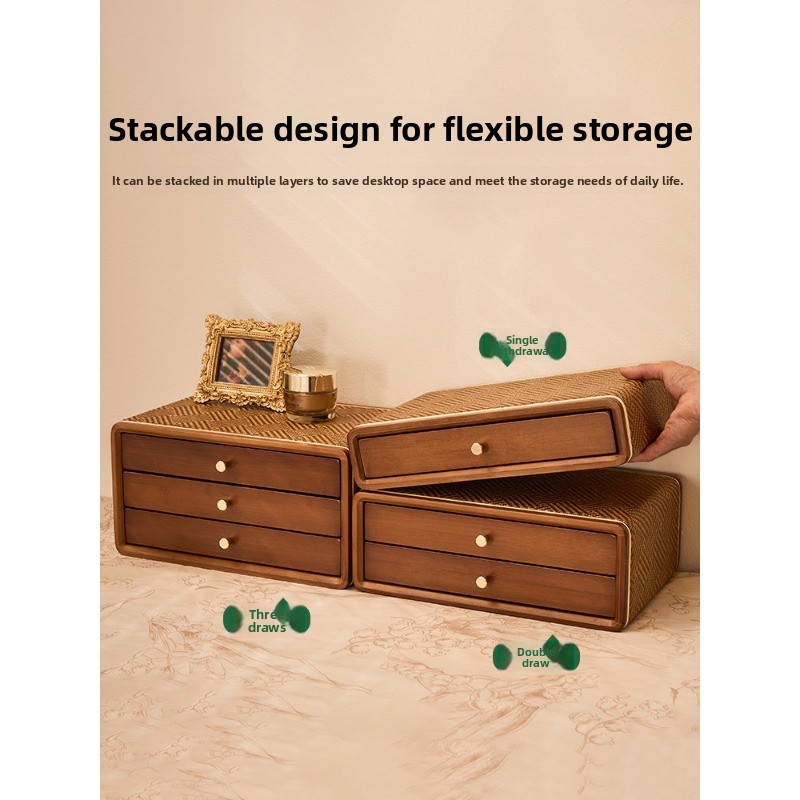 Vintage Drawer Desktop Organiz - đánh giá và giá Drawer Organizer Bamboo