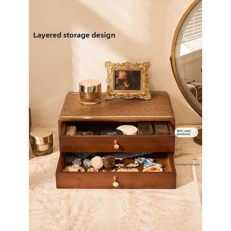 Vintage Drawer Desktop Organiz - đánh giá và giá Drawer Organizer Bamboo