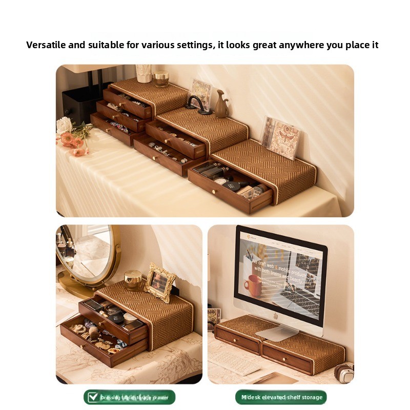 Vintage Drawer Desktop Organiz - đánh giá và giá Drawer Organizer Bamboo