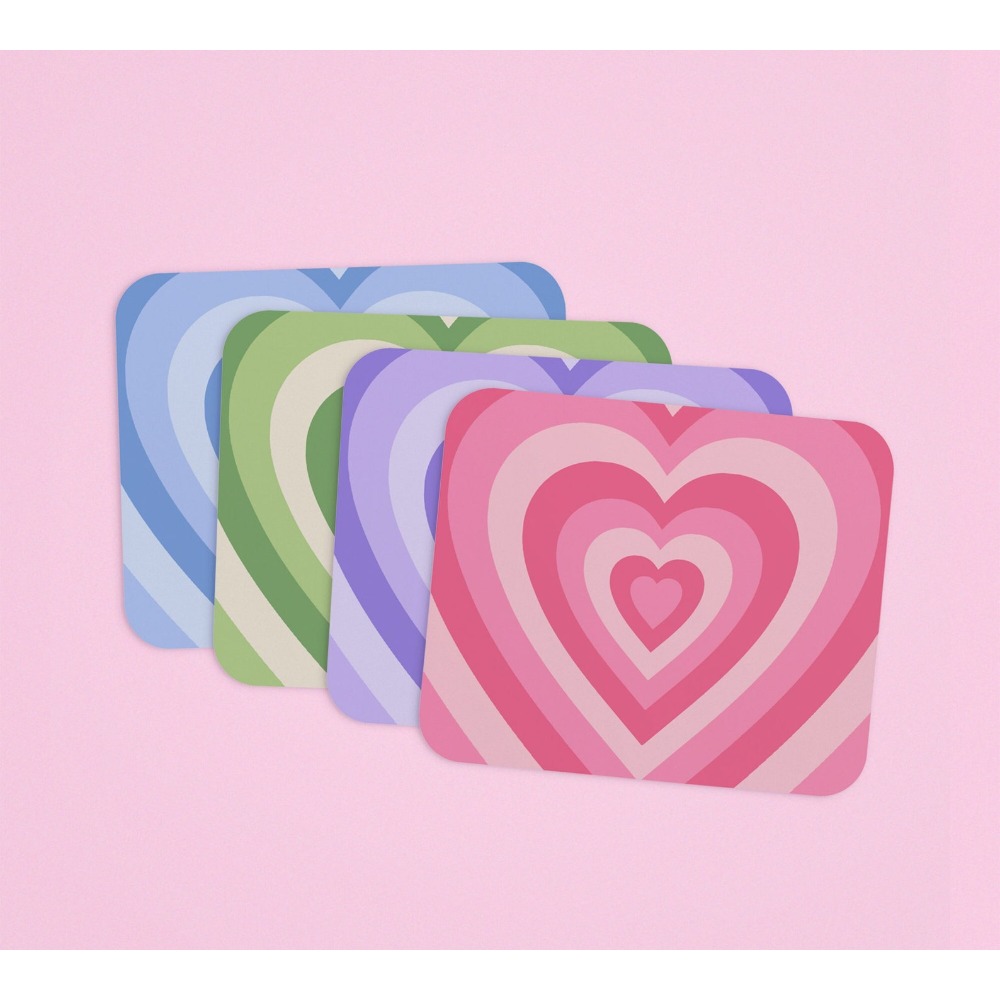 Retro Heart Mouse Pad | aesthe - đánh giá và giá Desk Setup Brown