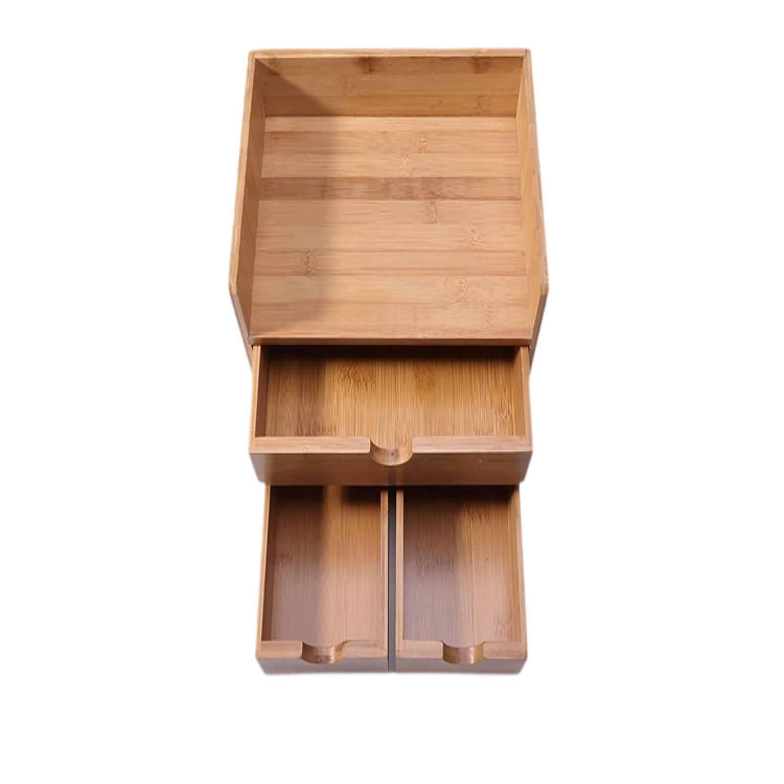 Desktop Storage Box with Bambo - đánh giá và giá Drawer Organizer Bamboo