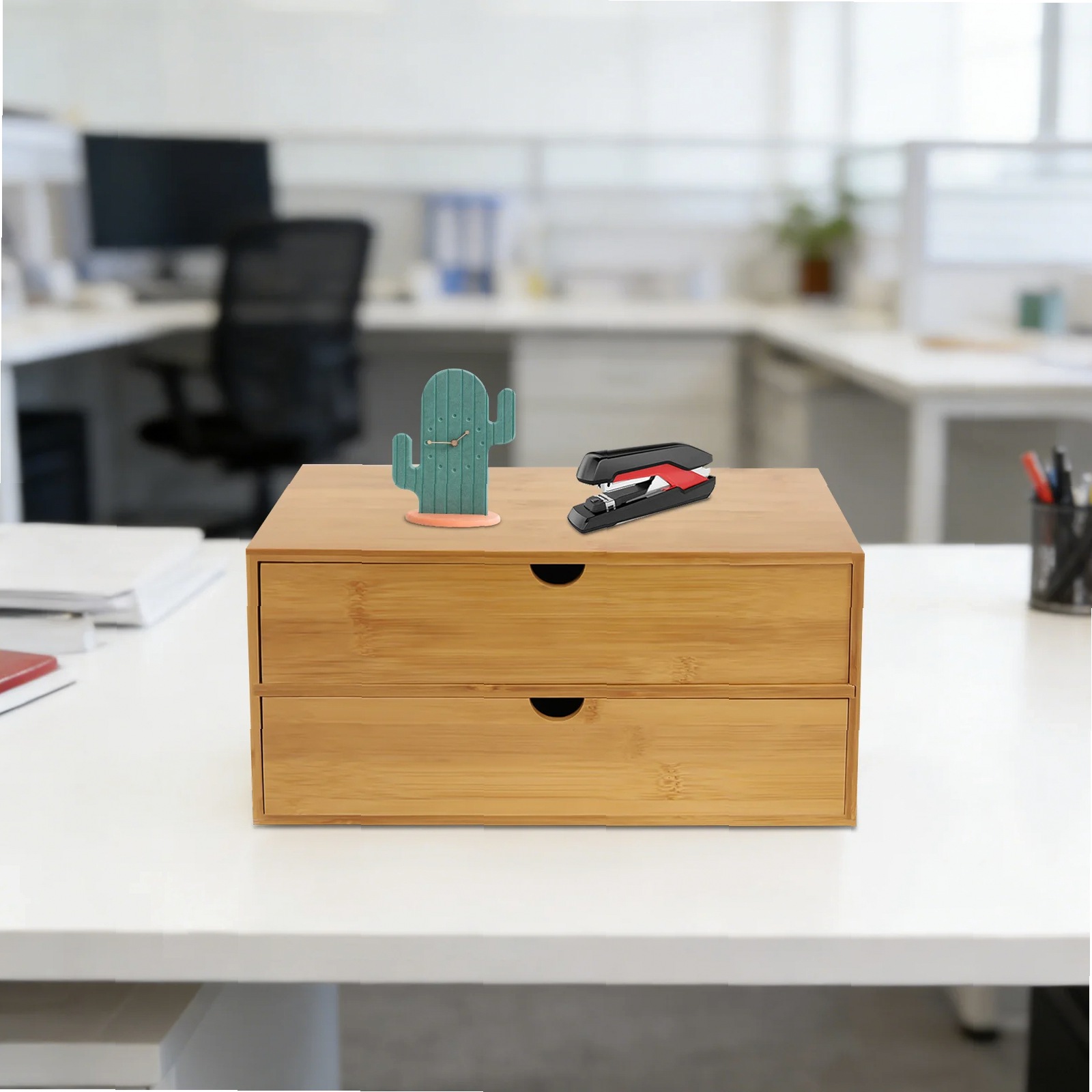 Desk Organizer, 2-Drawer Offic - đánh giá và giá Drawer Organizer Bamboo