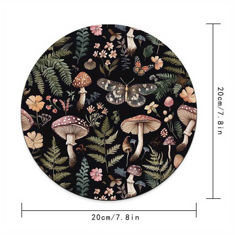 Round Forest Plant Mouse Pad R - đánh giá và giá Desk Setup In Office