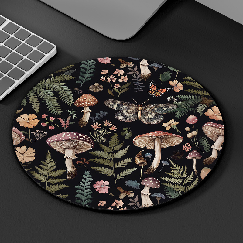 Round Forest Plant Mouse Pad R - đánh giá và giá Desk Setup In Office