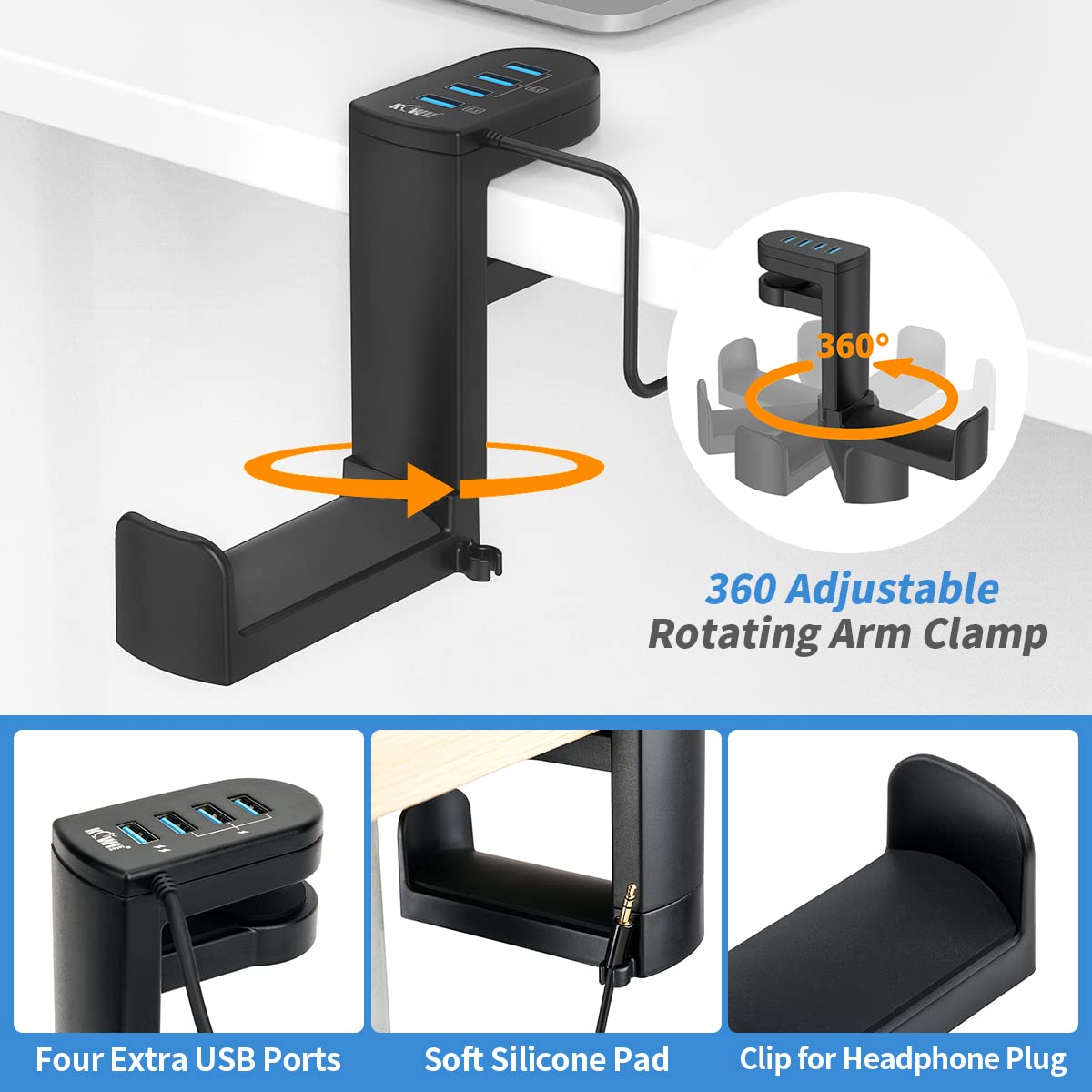 Tai Nghe Chân Đế Xoay Gắn Máy  - đánh giá và giá Desk Setup Gaming